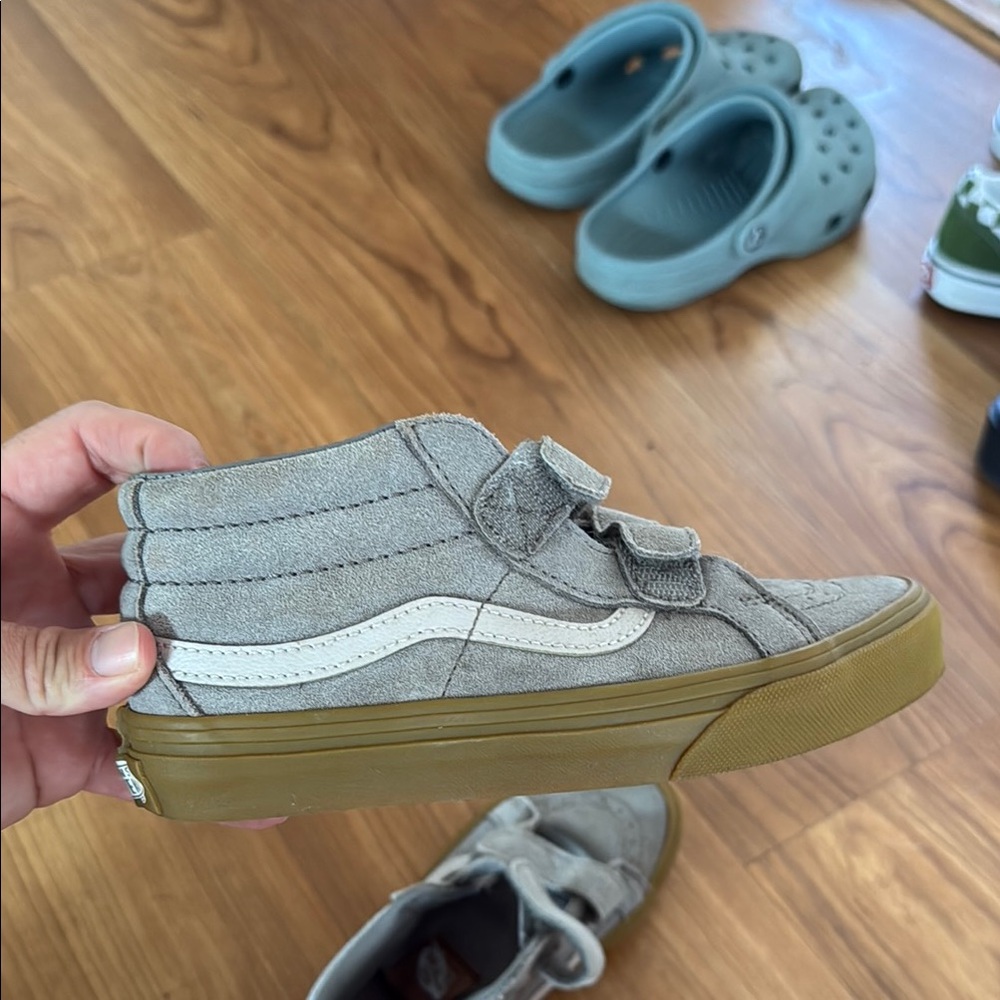 Vans Gray and Tan Sneakers Classic Style